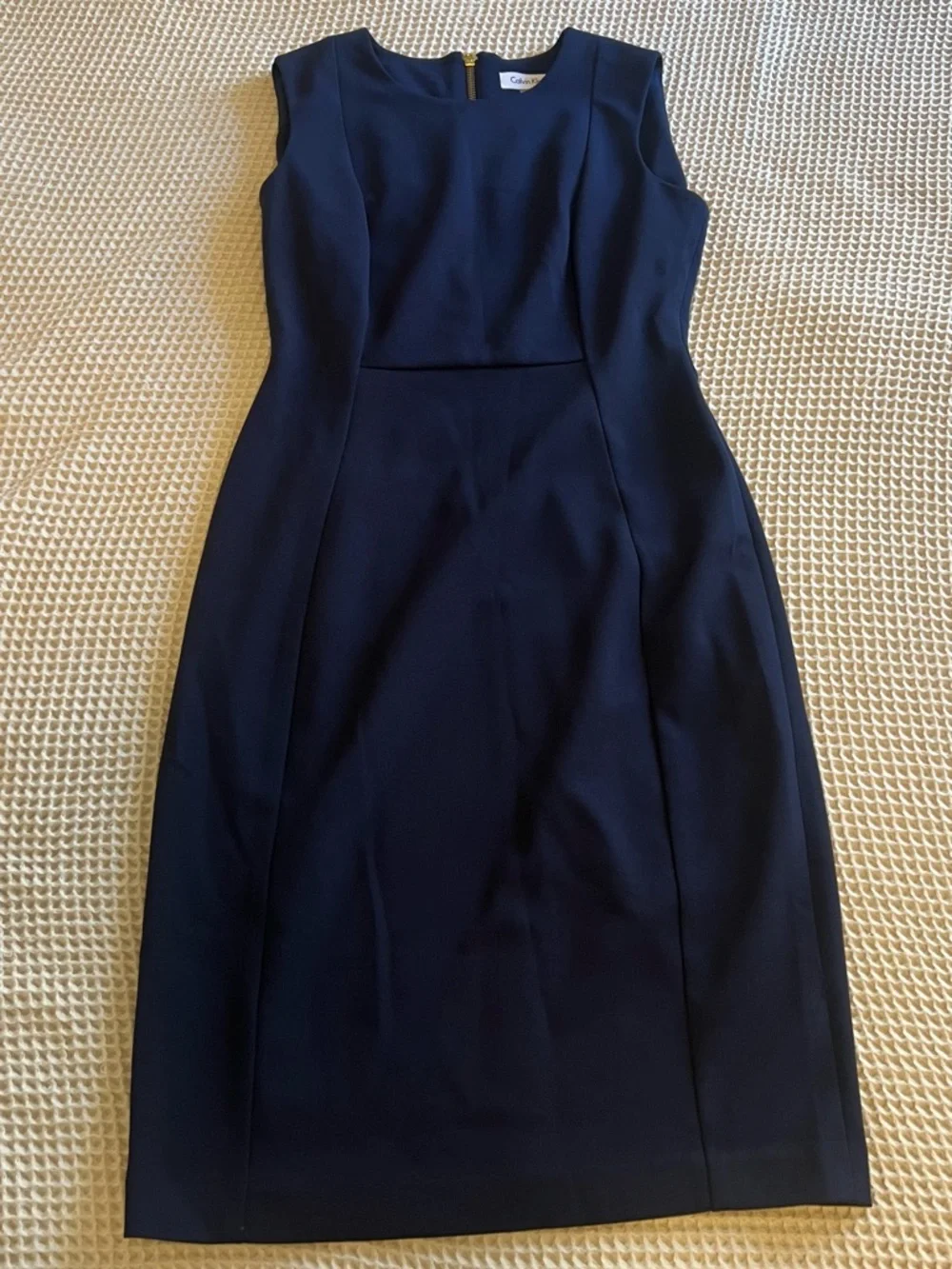 Calvin Klein Indigo Sleeveless Midi Sheath Dress - Picture 7 of 7